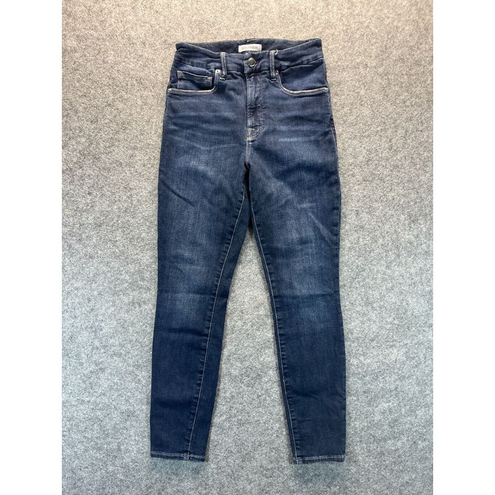 Good American Jeans Womens 4 27 Good Legs Skinny Dark Blue Stretch Mid Rise‎